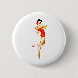 Badge Rond 5 Cm cinco de mayo pin up