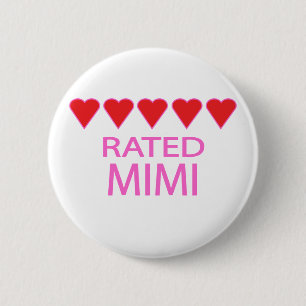 Badge Rond 5 Cm Cinq Cœur Mimi