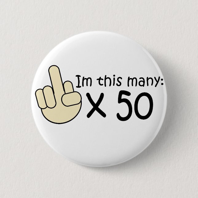 Badge Rond 5 Cm cinquantième Anniversaire (Devant)