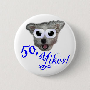 Badge Rond 5 Cm cinquantième Bouton