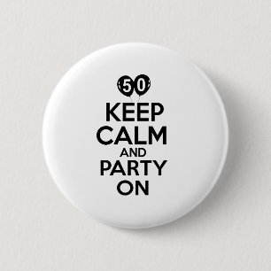 Badge Rond 5 Cm cinquantième conceptions d'anniversaire d'année