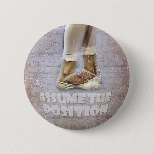 Badge Rond 5 Cm Cinquième position dans le ballet