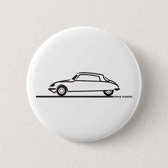 Badge Rond 5 Cm Ciroen DS 21 Pallas (Devant)