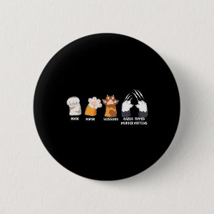 Badge Rond 5 Cm Ciseaux de papier roche Razor Tibet Meurtre Mitten