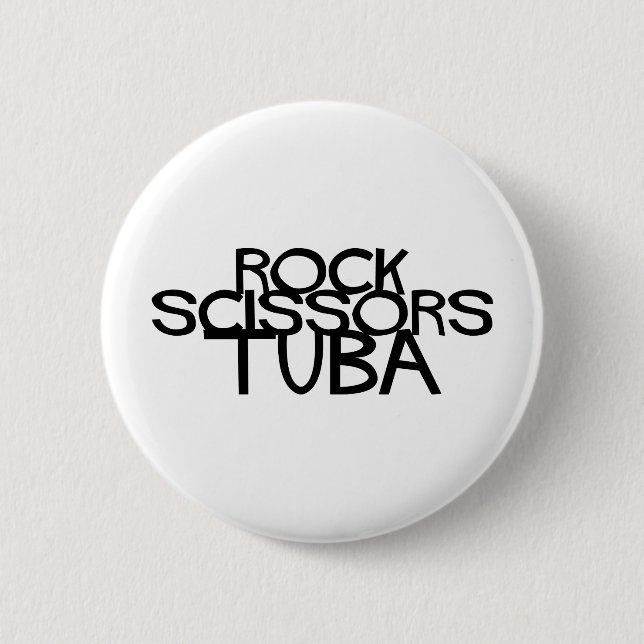 Badge Rond 5 Cm Ciseaux rocheux Tuba (Devant)
