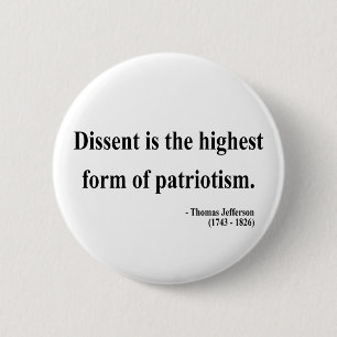 Badge Rond 5 Cm Citation 15a de Thomas Jefferson