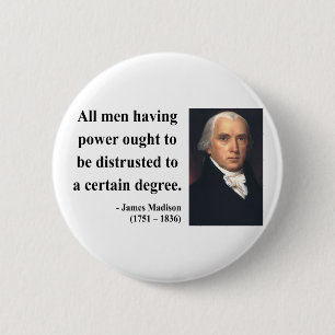 Badge Rond 5 Cm Citation 1B de James Madison