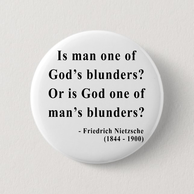 Badge Rond 5 Cm Citation 6a de Nietzsche (Devant)