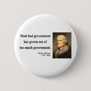 Badge Rond 5 Cm Citation 7c de Thomas Jefferson