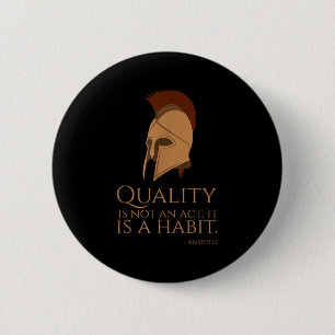 Badge Rond 5 Cm Citation Aristote Motivationnelle - Philo Grec Anc