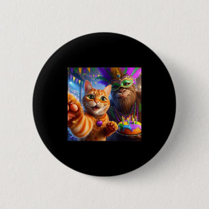 Badge Rond 5 Cm Citation Bigfoot Chat Mardi Gras Drôle _2