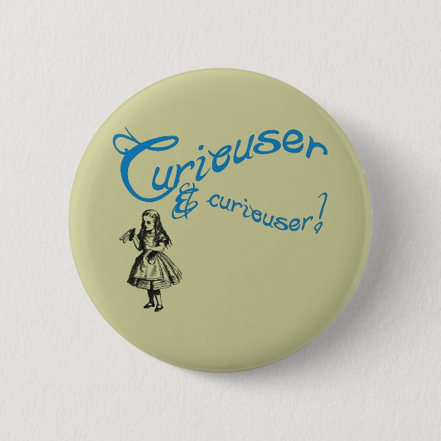 Badge Rond 5 Cm Citation d'Alice avec l'image (Devant)