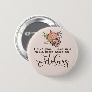 Badge Rond 5 Cm Citation d'automne