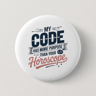 Badge Rond 5 Cm Citation de codage drôle AI Conception de programm