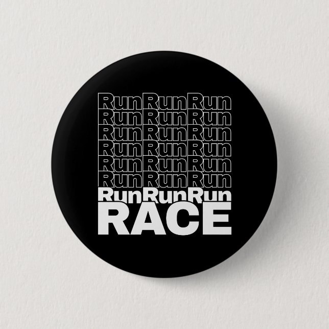 Badge Rond 5 Cm Citation de course en cours de course motivationne (Devant)