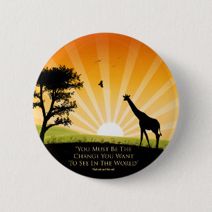 Badge Rond 5 Cm Citation de Gandhi