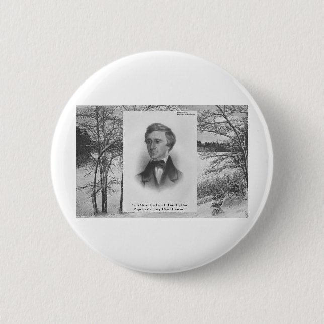 Badge Rond 5 Cm Citation de Henry David Thoreau (Devant)