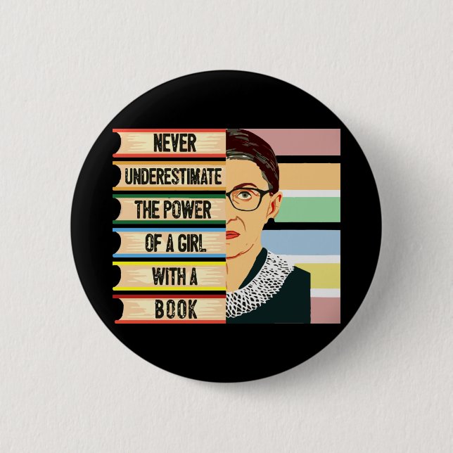 Badge Rond 5 Cm Citation de Ruth Bader Ginsburg (Devant)