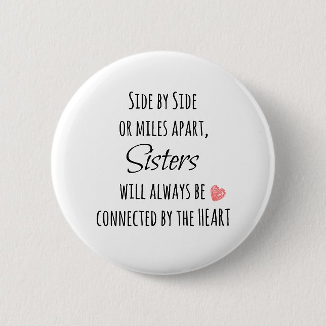Badge Rond 5 Cm Citation de soeurs (Devant)