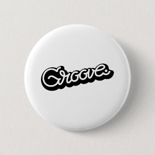 Badge Rond 5 Cm Citation de typographie de rainures manuscrite