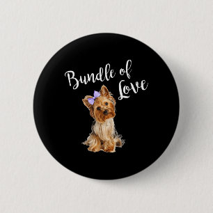 Badge Rond 5 Cm Citation de Yorkie Chien Mignon