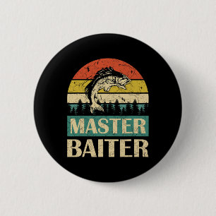 Badge Rond 5 Cm Citation drôle-maître appât pêche pêcheurs hommes