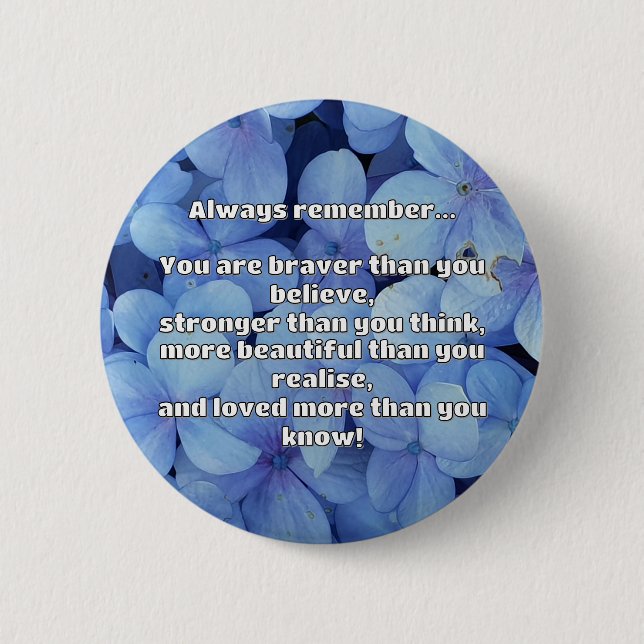 Badge Rond 5 Cm Citation Empath Bravery Positive Encouragement (Devant)