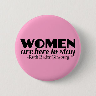 Badge Rond 5 Cm Citation féministe de Ruth Bader Ginsburg