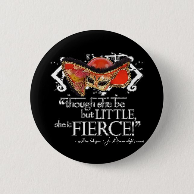 Badge Rond 5 Cm Citation féroce de songe d'une nuit d'été de (Devant)