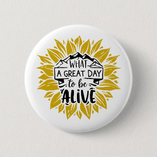 Badge Rond 5 Cm Citation Inspirant   Tournesol