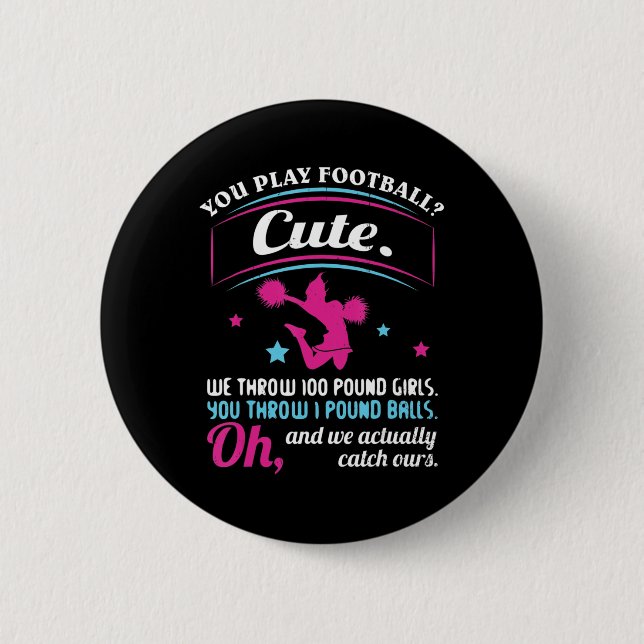 Badge Rond 5 Cm Citations et s vous jouez au football C (Devant)