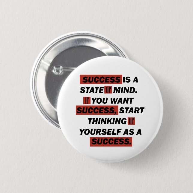Badge Rond 5 Cm citations motivationnelles pour la réussite (Devant & derrière)
