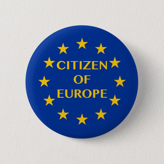 Badge Rond 5 Cm Citoyen de l'Europe (Devant)