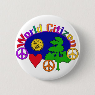 Badge Rond 5 Cm Citoyen du monde