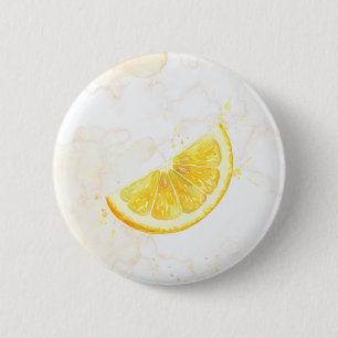 Badge Rond 5 Cm Citron