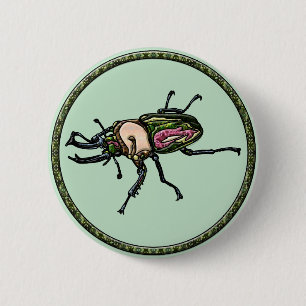 Badge Rond 5 Cm Citron arc-en-ciel