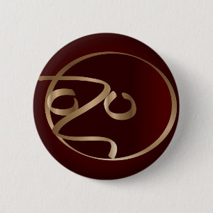 Badge Rond 5 Cm Citrouille dans le noir