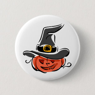 Badge Rond 5 Cm Citrouille de cuisine