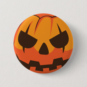 Badge Rond 5 Cm Citrouille de Jack o Lantern Halloween