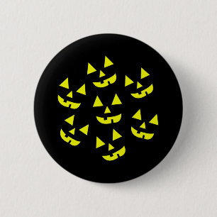 Badge Rond 5 Cm Citrouille d'Halloween Jack O' Lantern