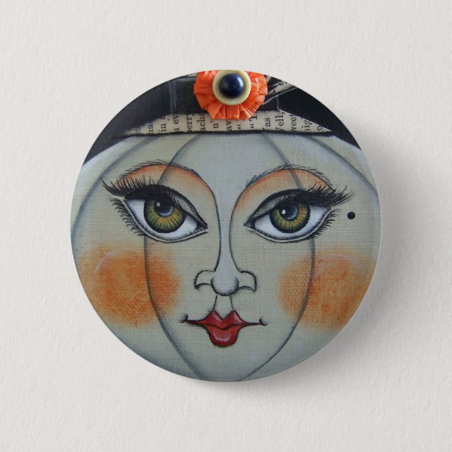 Badge Rond 5 Cm Citrouille Halloween de Lumina (Devant)