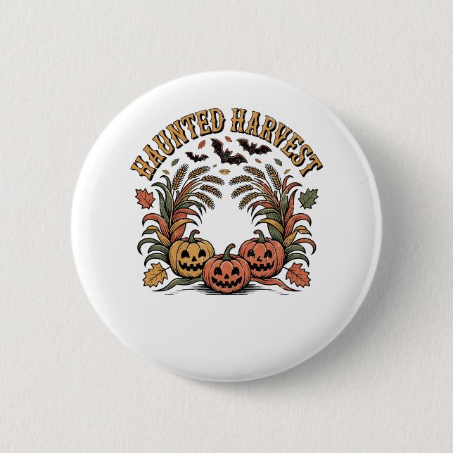 Badge Rond 5 Cm Citrouille Hello Fall Vibes (Devant)