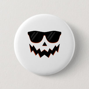 Badge Rond 5 Cm Citrouille Jack-o'-lantern Visage Hallowen Costume