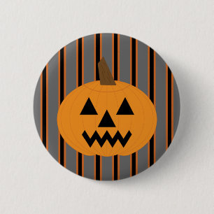 Badge Rond 5 Cm Citrouilles d'Halloween amusants et fantaisistes
