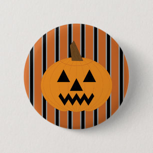 Badge Rond 5 Cm Citrouilles d'Halloween amusants et fantaisistes