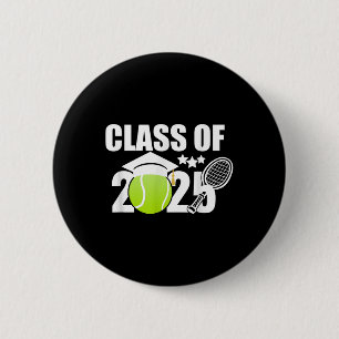 Badge Rond 5 Cm Cl Of 2025 Graduation Joueur Principal De Tennis C