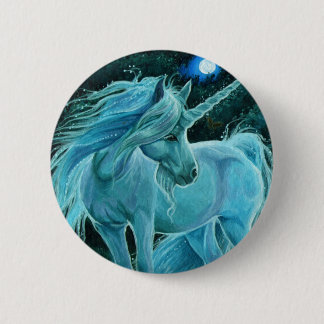 Badge Rond 5 Cm Clairière éclairée par la lune