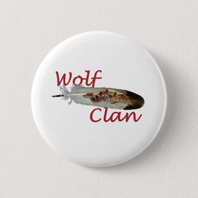 Badge Rond 5 Cm Clan de loup (Devant)