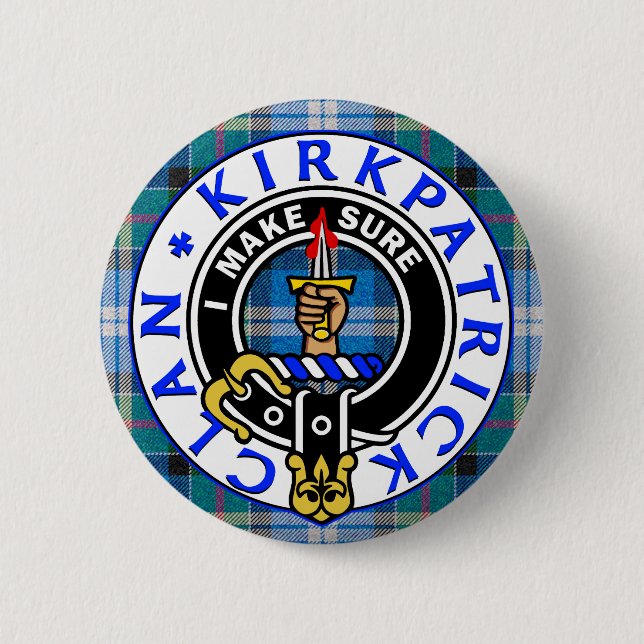 BADGE ROND 5 CM CLAN KIRKPATRICK BUTTON (Devant)