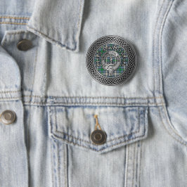 Badge Rond 5 Cm Clan MacDowall Crest & Tartan Knot